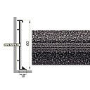 Плинтус Коммерческий плинтус алюминиевый Русский профиль 60мм ПОЛИМЕРНОЕ ПОКРЫТИЕ скрип алюминий  | FLOORDEALER