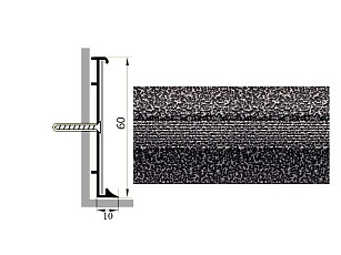 Плинтус Коммерческий плинтус алюминиевый Русский профиль 60мм ПОЛИМЕРНОЕ ПОКРЫТИЕ скрип алюминий фото 1 | FLOORDEALER