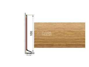 Плинтус Плинтус алюминиевый Русский профиль 100мм ДЕКОРАТИВНОЕ ПОКРЫТИЕ дуб светлый фото 1 | FLOORDEALER