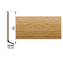 Плинтус Плинтус алюминиевый Русский профиль 60мм ДЕКОРАТИВНОЕ ПОКРЫТИЕ дуб светлый фото 1 | FLOORDEALER