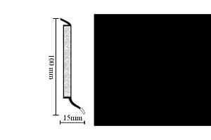 Плинтус Hsl 10 универсальный плинтус 0110 black фото  | FLOORDEALER