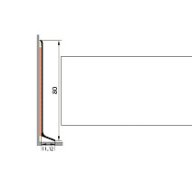 Плинтус Плинтус алюминиевый Русский профиль 80мм ПОЛИМЕРНОЕ ПОКРЫТИЕ белый фото 1 | FLOORDEALER