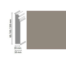 Плинтус Плинтус Dollken Cubu Flex life Hamburg Style 80 1245 - champagne фото 1 | FLOORDEALER