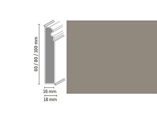 Плинтус Dollken Cubu Flex life Hamburg Style 80 1245 - champagne фото 1 | FLOORDEALER