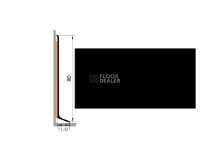 Плинтус алюминиевый Русский профиль 80мм АНОДИРОВАННОЕ ПОКРЫТИЕ черный матовый фото 1 | FLOORDEALER