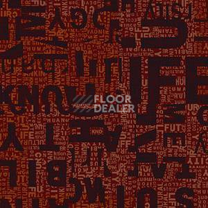 Ковровая плитка Ege Highline Contrast Text Layers Red rfm 52206422 фото 1 | FLOORDEALER