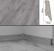 Плинтус МДФ Kronotex ламинированный D3670 Плинтус ламинированный МДФ Kronotex Дуб Макро светло-серый фото 2 | FLOORDEALER