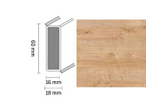 Плинтус Широкий плинтус Cubu flex life XL 60/19 Touch and style 2934 melua фото 1 | FLOORDEALER