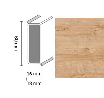 Плинтус Широкий плинтус Cubu flex life XL 60/19 Touch and style 2934 melua фото 1 | FLOORDEALER