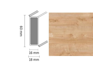 Широкий плинтус Cubu flex life XL 60/19 Touch and style 2934 melua фото 1 | FLOORDEALER