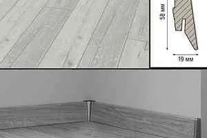 Плинтус Плинтус МДФ Kronotex ламинированный D3181 Плинтус ламинированный МДФ Kronotex Дуб Рип белый фото  | FLOORDEALER