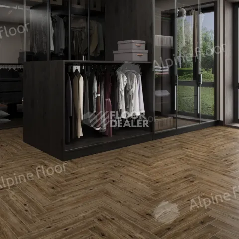 Alpine Floor Herringbone Pro 12мм lf 106-10 Бордо фото 2 | FLOORDEALER