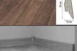 Плинтус Плинтус МДФ Kronotex ламинированный D4766 Плинтус ламинированный МДФ Kronotex Дуб тёмный Петерсон фото  | FLOORDEALER