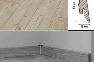 Плинтус Плинтус МДФ Kronotex ламинированный D3180 Плинтус ламинированный МДФ Kronotex Дуб Рип натуральный фото  | FLOORDEALER