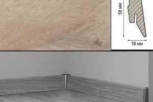 Плинтус Плинтус МДФ Kronotex ламинированный D4728 Плинтус ламинированный МДФ Kronotex Дуб горный бежевый фото  | FLOORDEALER