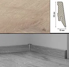 Плинтус Плинтус МДФ Kronotex ламинированный D4728 Плинтус ламинированный МДФ Kronotex Дуб горный бежевый фото 1 | FLOORDEALER