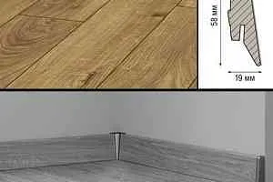 Плинтус Плинтус МДФ Kronotex ламинированный D3077 Плинтус ламинированный МДФ Kronotex Дуб Еверест бронза фото  | FLOORDEALER