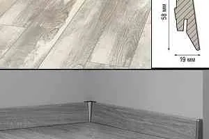 Плинтус Плинтус МДФ Kronotex ламинированный D4754 Плинтус ламинированный МДФ Kronotex Дуб Хелла фото  | FLOORDEALER