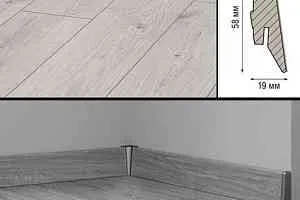 Плинтус Плинтус МДФ Kronotex ламинированный D3179 Плинтус ламинированный МДФ Kronotex Дуб Эверест белый фото  | FLOORDEALER