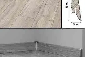 Плинтус Плинтус МДФ Kronotex ламинированный D3673 Плинтус ламинированный МДФ Kronotex Дуб Бергамо фото  | FLOORDEALER