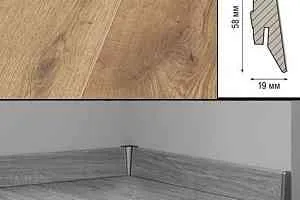 Плинтус Плинтус МДФ Kronotex ламинированный D4725 Плинтус ламинированный МДФ Kronotex Дуб горный природный фото  | FLOORDEALER