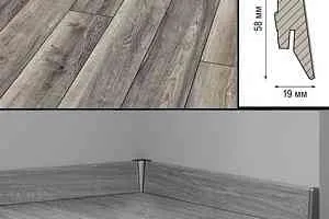 Плинтус Плинтус МДФ Kronotex ламинированный D3572 Плинтус ламинированный МДФ Kronotex Дуб портовый серый фото  | FLOORDEALER