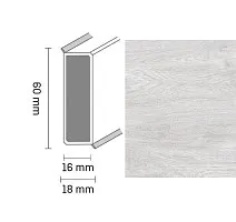 Плинтус Широкий плинтус Cubu flex life XL 60/19 Touch and style 2943-tamija фото 1 | FLOORDEALER