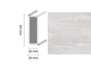 Широкий плинтус Cubu flex life XL 60/19 Touch and style 2943-tamija фото 1 | FLOORDEALER