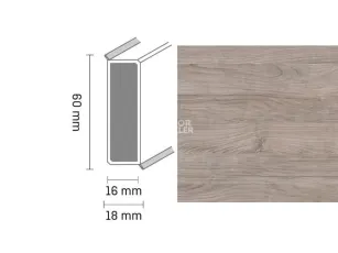 Широкий плинтус Cubu flex life XL 60/19 Touch and style 2944 maelle фото 1 | FLOORDEALER