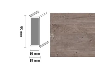 Широкий плинтус Cubu flex life XL 60/19 Touch and style 2945 regine фото 1 | FLOORDEALER