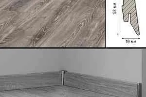 Плинтус Плинтус МДФ Kronotex ламинированный D4796 Плинтус ламинированный МДФ Kronotex Дуб горный Титан фото  | FLOORDEALER