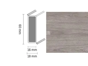 Широкий плинтус Cubu flex life XL 60/19 Touch and style 2946 clooney фото 1 | FLOORDEALER