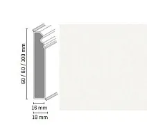 Плинтус Плинтус Dollken Cubu Flex life Hamburg Style 80 1013 (5012) - white фото 1 | FLOORDEALER