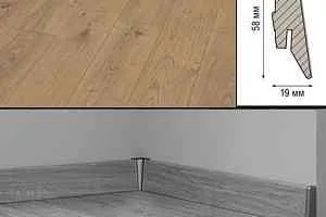 Плинтус Плинтус МДФ Kronotex ламинированный D4152 Плинтус ламинированный МДФ Kronotex Дуб Эверест натуральный фото  | FLOORDEALER